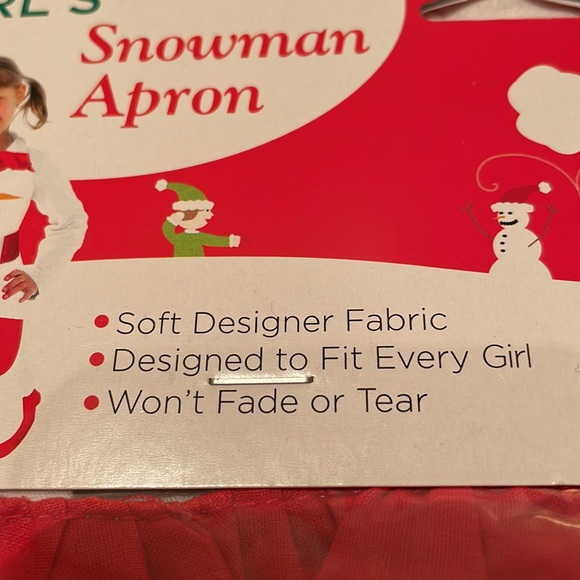 NEW!!!! Girls Snowman Apron! - Picture 3 of 5